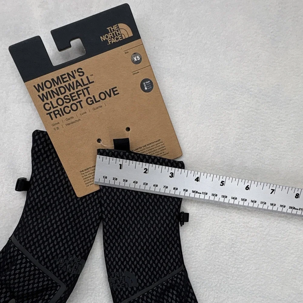The North Face WindWall Closefit Tricot Windproof Gloves Women's XS Black/Gray